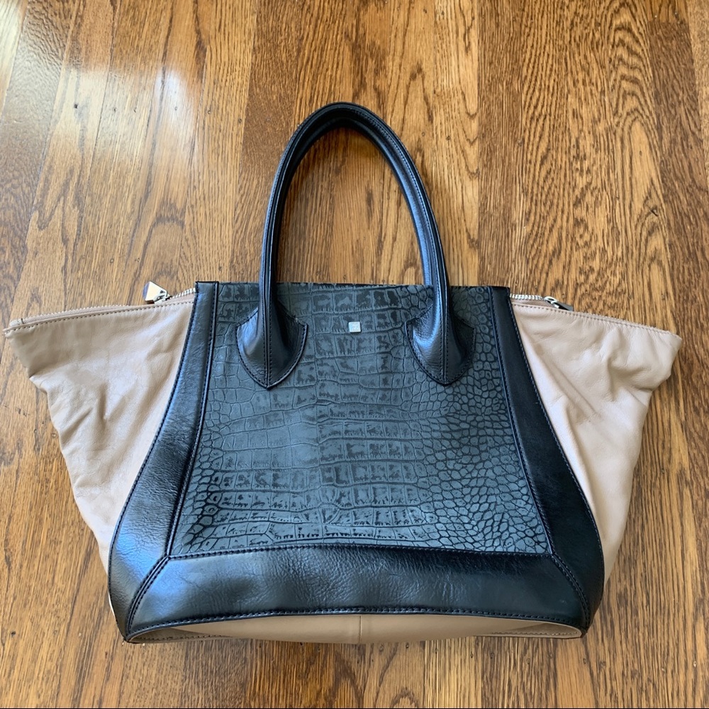 *EUC* Pour La Victoire Maison Trapeze Tote Bag - Beige/Black